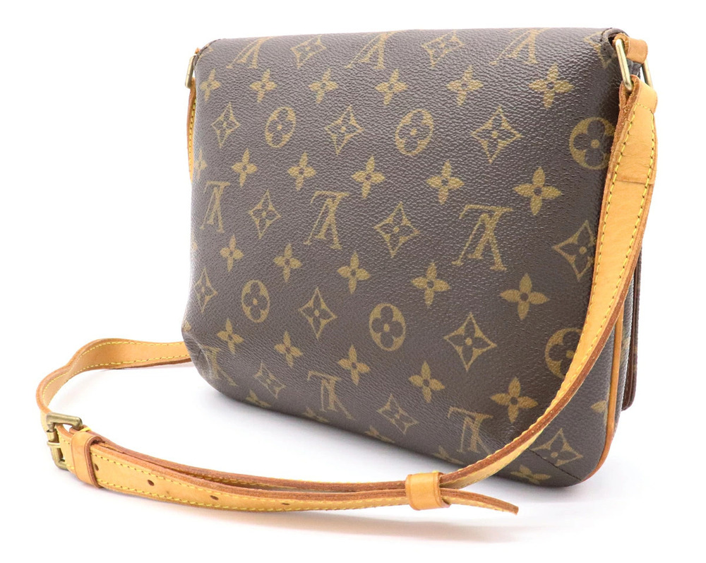 Louis Vuitton Monogram Musette Bag Tango Crossbody Long Shoulder Brown